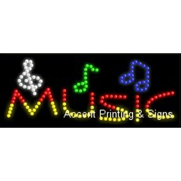 High Impact, Energy Efficient Music LED Sign High Impact, Energy Efficient Music LED Sign